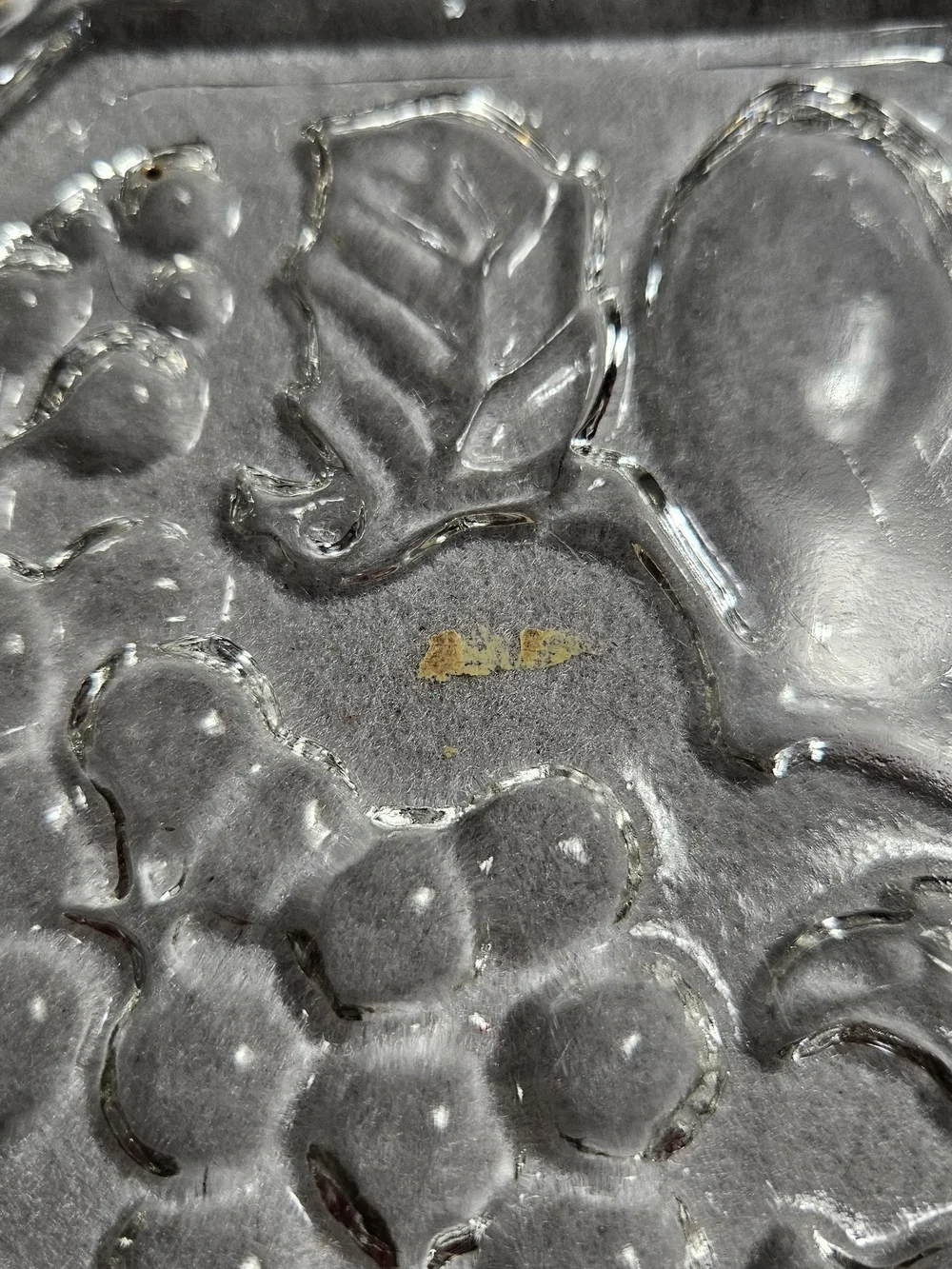 Vintage Clear Pressed Glass Fruit Plates